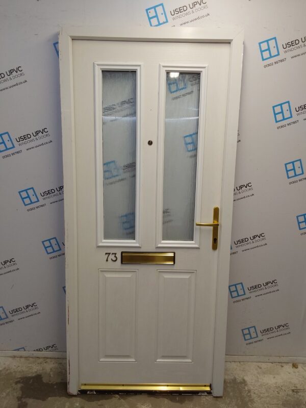 Used White Composite Front Door 910mm x 2015mm 0373