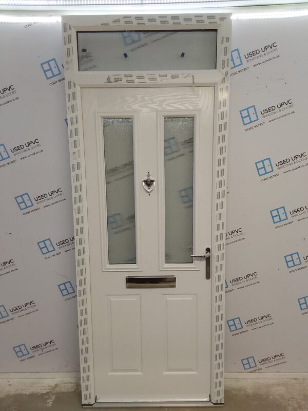 Brand New White Composite Front Door And Toplight 920mm x 2380mm ND12