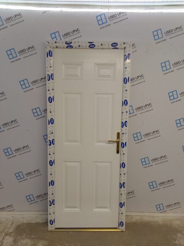 Brand New White Composite Back Door 875mm x 2080mm C1ND34