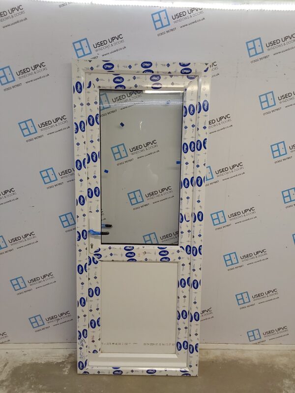 Brand New White Upvc Back Door 820mm x 2045mm C1ND36
