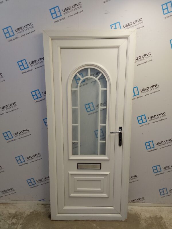 Used White Upvc Front Door 875mm x 2055mm 0834