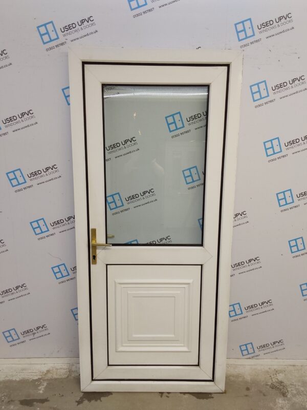 Used White Upvc Back Door 910mm x 2035mm 0778