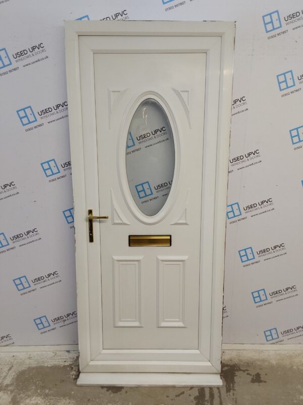 Used White Upvc Front Door 915mm x 2130mm 0222