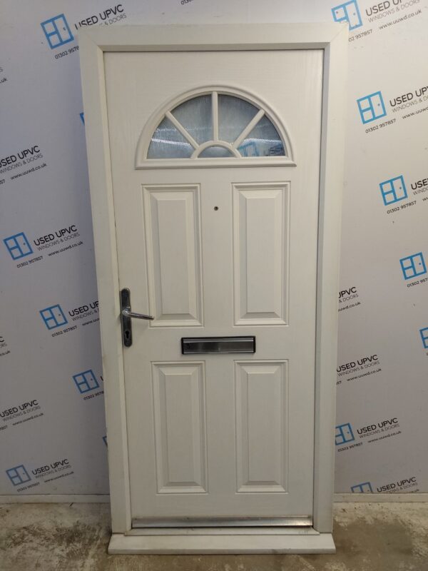Used White Composite Front Door 950mm x 2045mm 0263