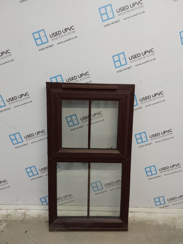 Used Rosewood Upvc Window 650mm x 1200mm W0480