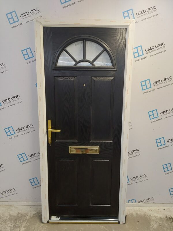 Brand New Black Composite Front Door 885mm x 2035mm C1ND40