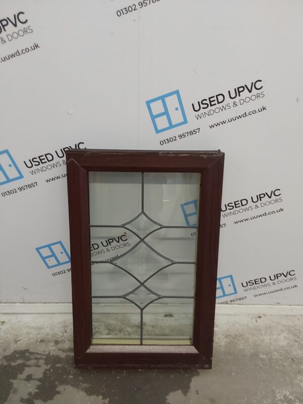 Used Rosewood Upvc Window 420mm x 660mm (Reduce To 645mm) W0415