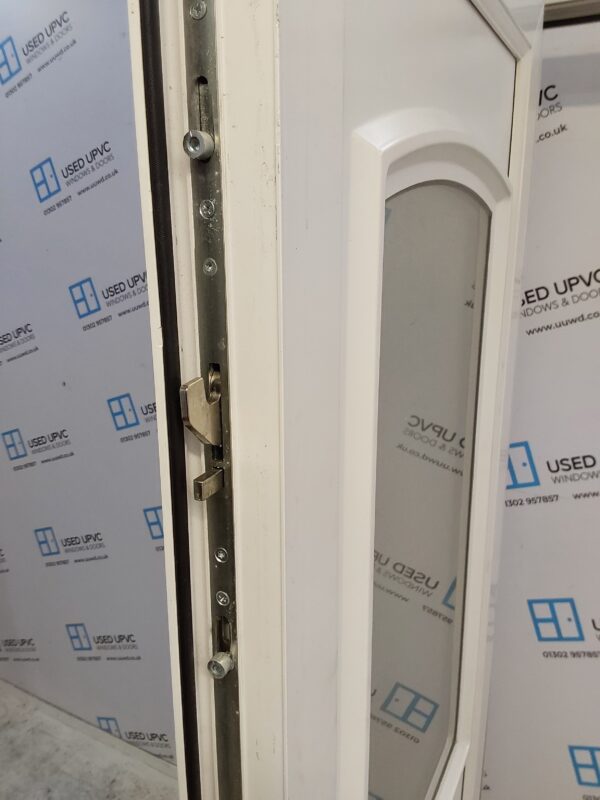 Used White Upvc Back Door 845mm x 1990mm (reduce to 830mm) 0687 - Image 6