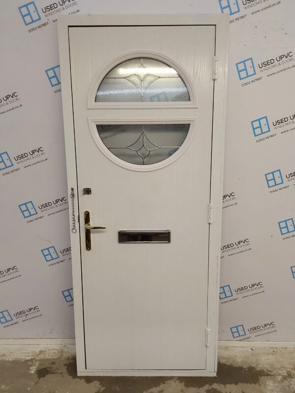 Used Blue Composite Front Door 880mm x 2105mm (reduce to 865mm) 0509 - Image 2