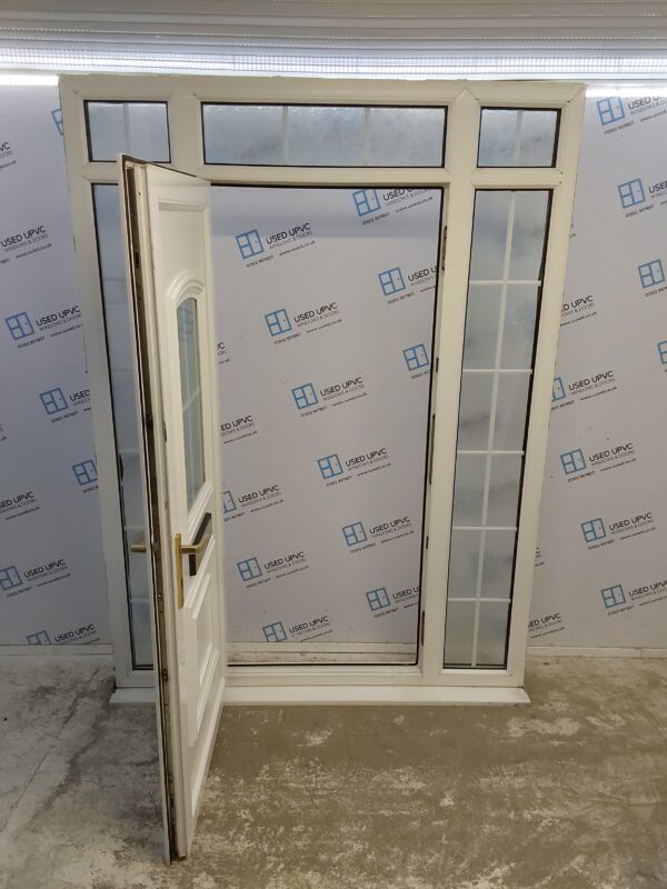 Used White Upvc Front Door And Side Panels With Toplight (Outwards opening) 1670mm x 2280mm DS007 - Image 2