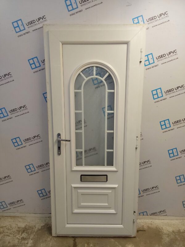 Used White Upvc Front Door 875mm x 2055mm 0834 - Image 2