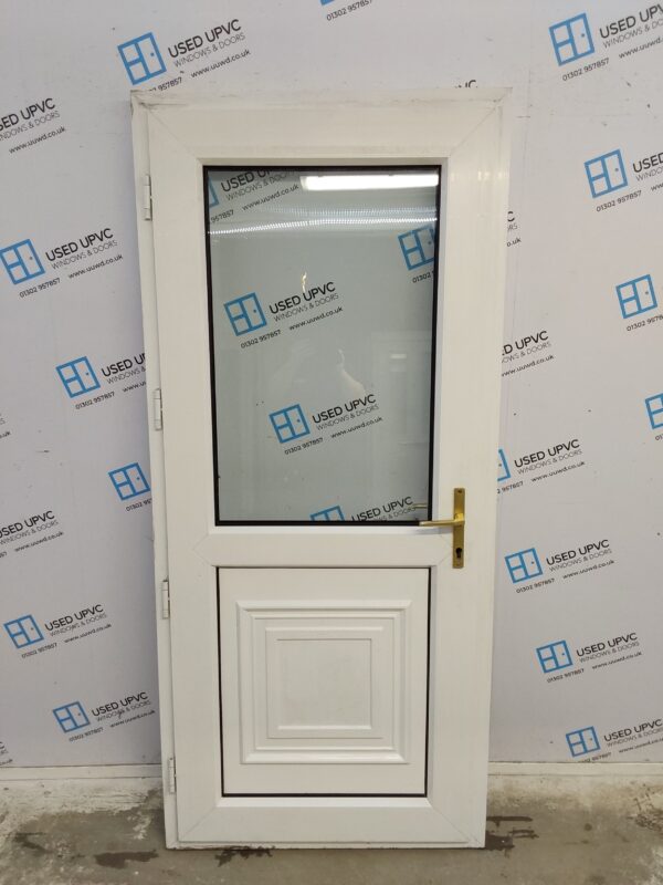 Used White Upvc Back Door 910mm x 2035mm 0778 - Image 2