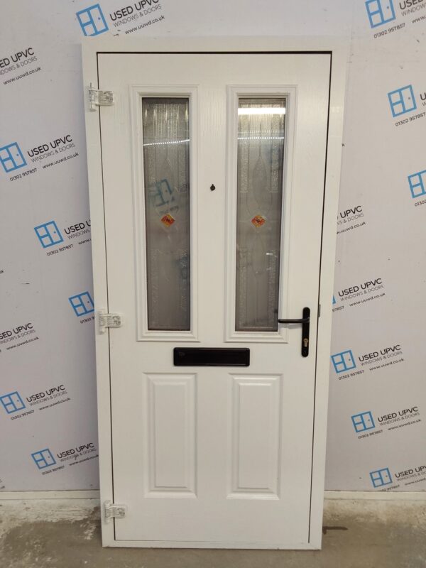 Used Red Composite Front Door 945mm x 2060mm 0686 - Image 2
