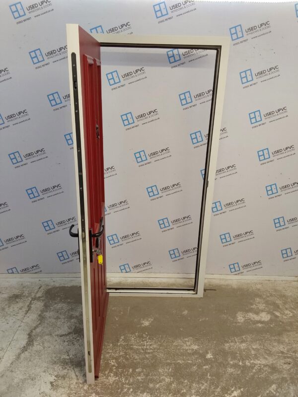 Used Red Composite Front Door 945mm x 2060mm 0686 - Image 3