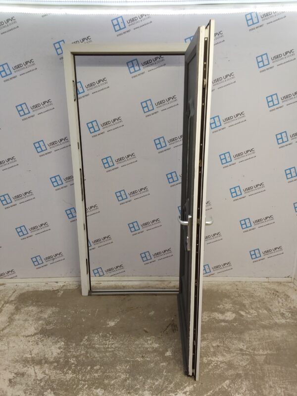 Used Grey Upvc Back Door 1010mm x 2100mm (reduce to 985mm) 0707 - Image 3