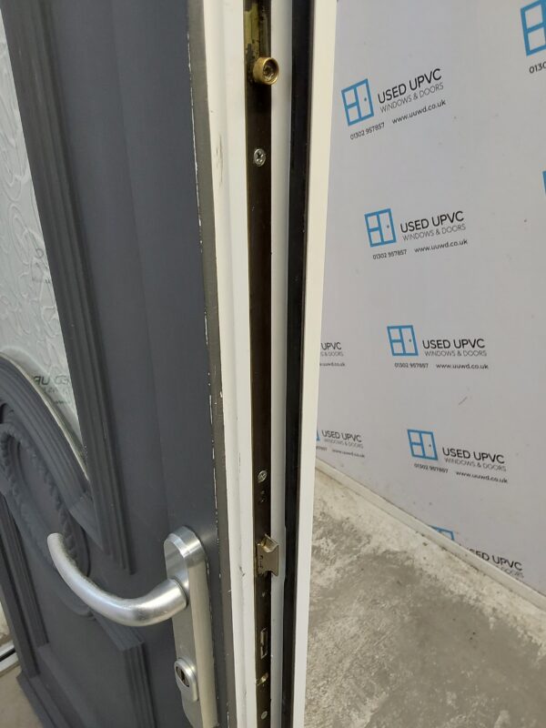 Used Grey Upvc Back Door 1010mm x 2100mm (reduce to 985mm) 0707 - Image 5