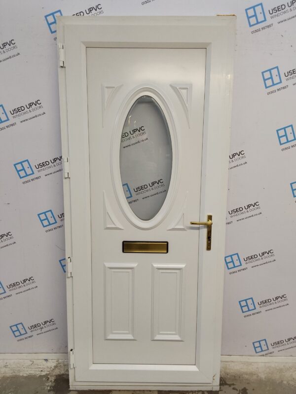 Used White Upvc Front Door 915mm x 2130mm 0222 - Image 2