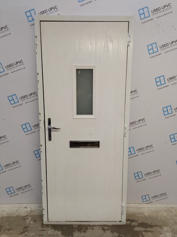 Used Light Grey Composite Front Door 900mm x 2110mm 0252 - Image 2