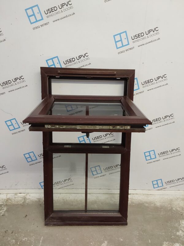 Used Rosewood Upvc Window 650mm x 1200mm W0480 - Image 2