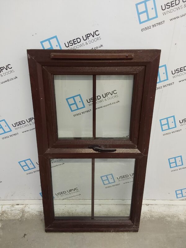 Used Rosewood Upvc Window 650mm x 1200mm W0480 - Image 4