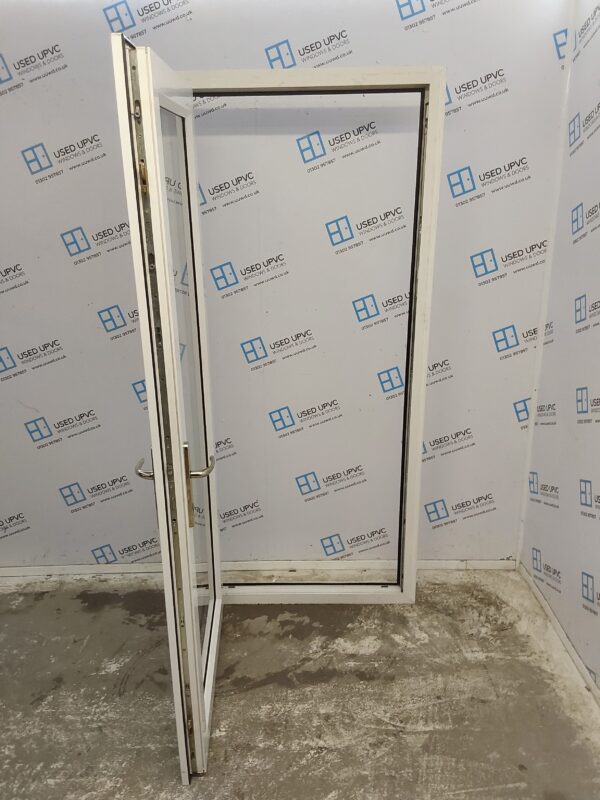 Used White Upvc Full Glass Back Door 915mm x 2045mm 0178 - Image 3