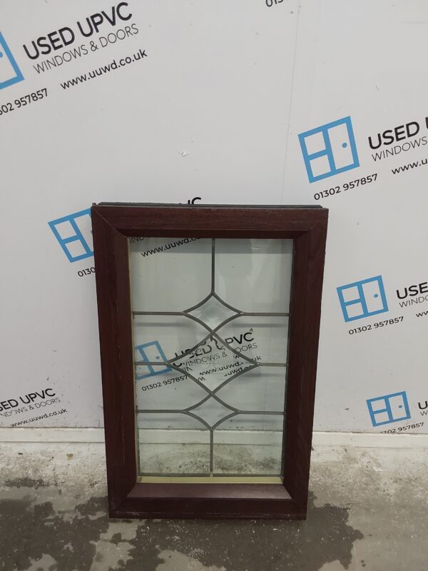 Used Rosewood Upvc Window 420mm x 660mm (Reduce To 645mm) W0415 - Image 2