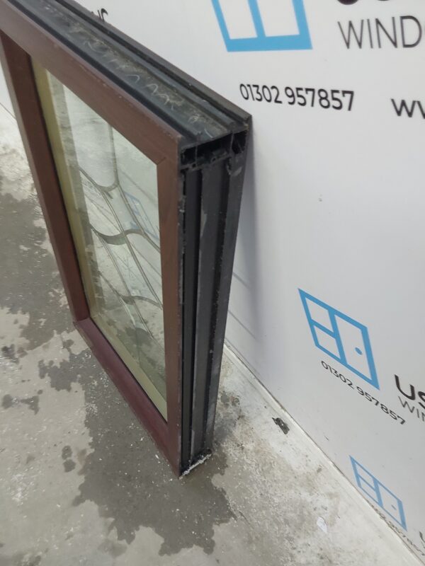 Used Rosewood Upvc Window 420mm x 660mm (Reduce To 645mm) W0415 - Image 3