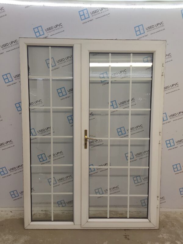 Used White Upvc Full Glass Back Door And Side Panel (Outwards Opening) 1495mm x 2045mm DS017