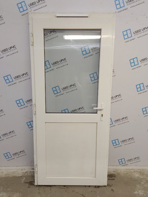 Used White Upvc Back Door (Outwards Opening) 920mm x 2060mm (Reduce To 2045mm) 0779