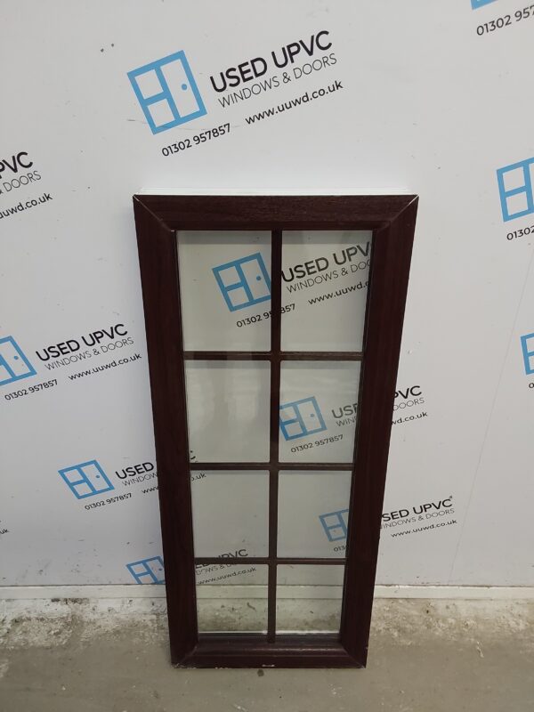 Used Rosewood Upvc Window 445mm x 1055mm C4W056