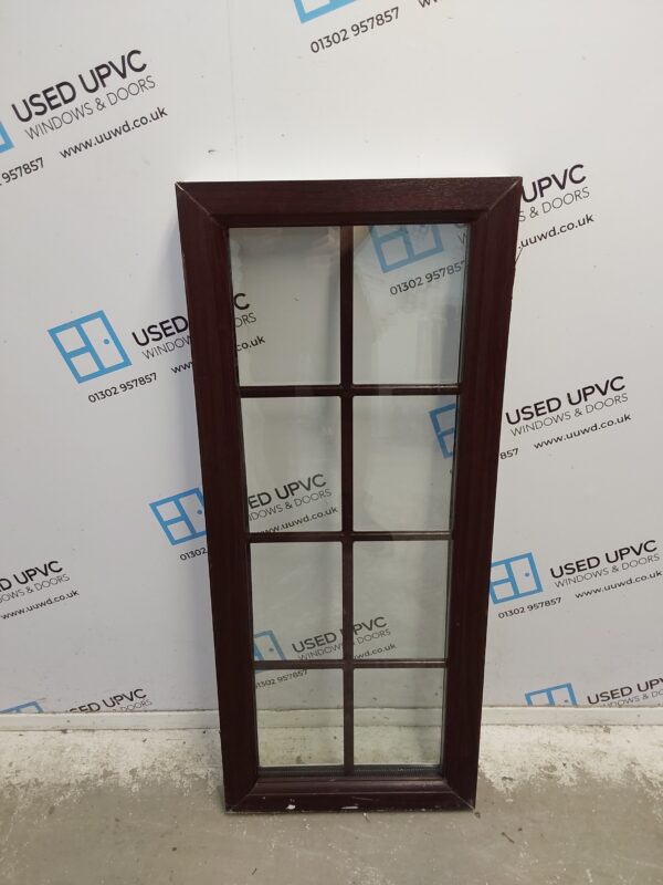 Used Rosewood Upvc Window 445mm x 1055mm C4W057