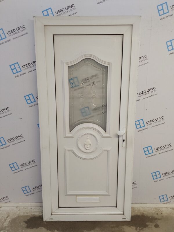 Used White Upvc Front Door 955mm x 2085mm (Reduce To 940mm) 0705