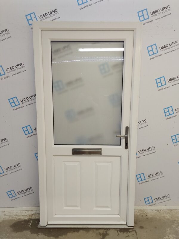Used White Upvc Front Door 1000mm x 2080mm 0525