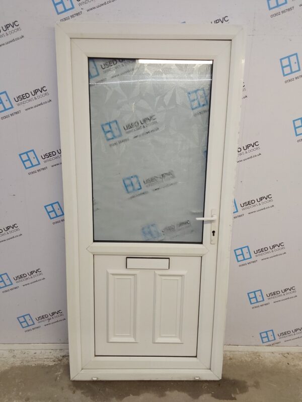 Used White Upvc Front Door 930mm x 2020mm 0239