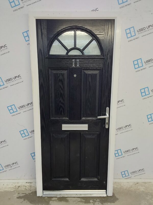 Used Black Composite Front Door 900mm x 2020mm 0271