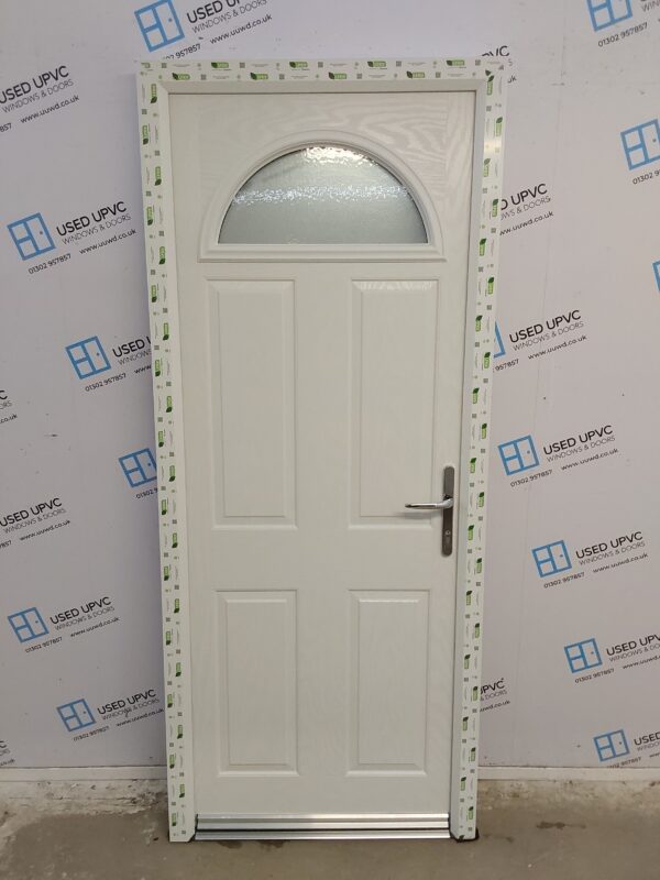 Brand New White Composite Back Door 850mm x 2020mm C1ND39