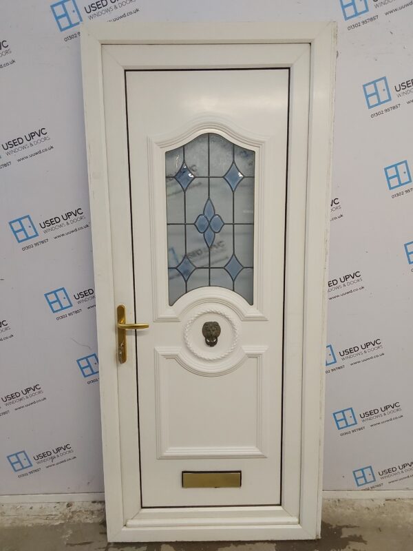Used White Upvc Front Door 915mm x 2075mm (Reduce To 895mm) C9D55