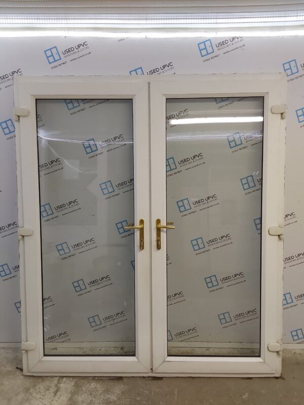 Used White Upvc French Doors 1850mm x 2120mm EA2
