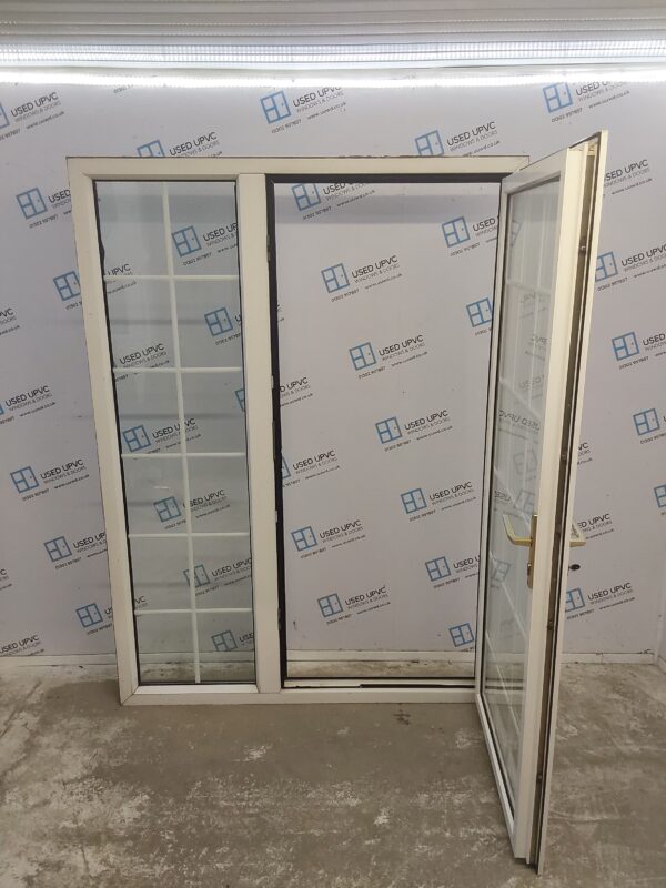 Used White Upvc Full Glass Back Door And Side Panel (Outwards Opening) 1495mm x 2045mm DS017 - Image 2