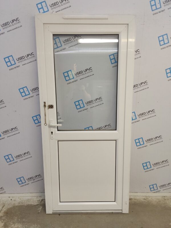 Used White Upvc Back Door (Outwards Opening) 920mm x 2055mm ( Reduce To 2040mm) 0739 - Image 2