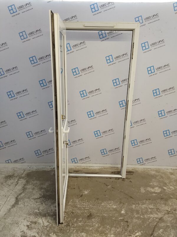Used White Upvc Back Door (Outwards Opening) 920mm x 2060mm (Reduce To 2045mm) 0779 - Image 2