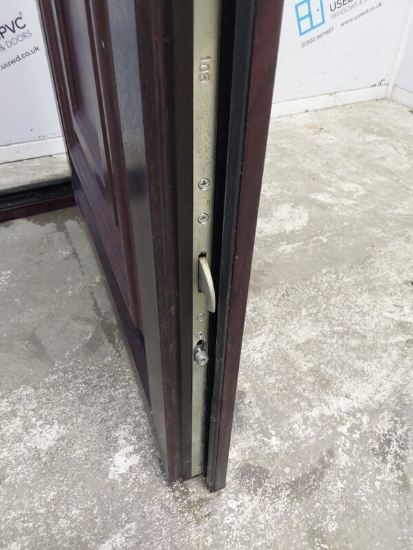Used Rosewood Upvc Back Door 825mm x 2010mm (Reduce To 810mm) 0644 - Image 6