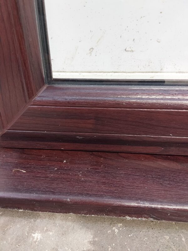 Used Rosewood Upvc Window 1330mm x 1180mm LW0135 - Image 6