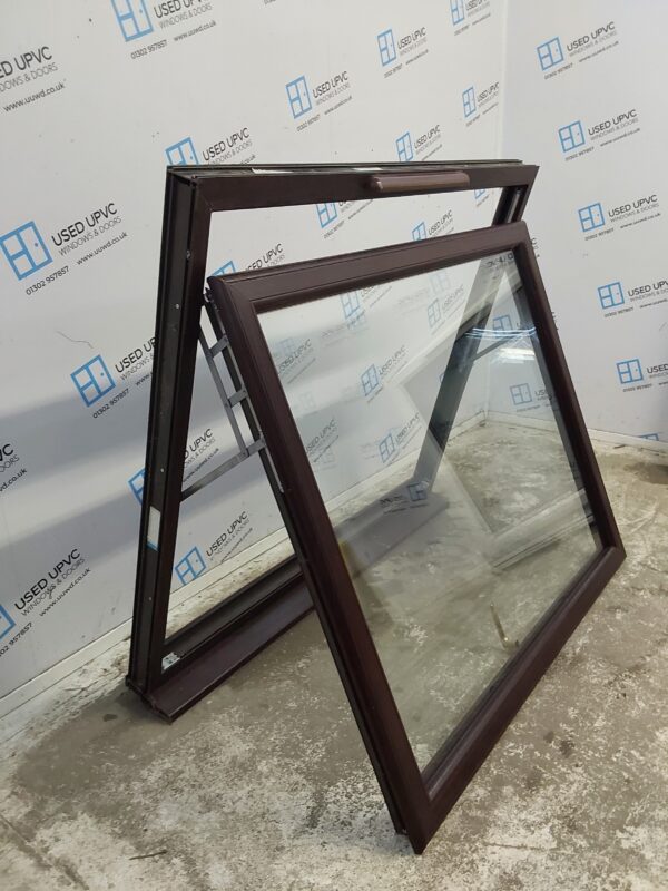 Used Rosewood Upvc Window 1330mm x 1180mm LW0135 - Image 3