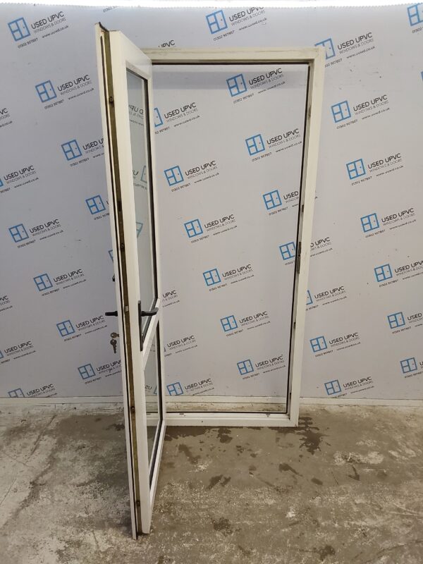 Used White Upvc Back Door 895mm x 2100mm 0705 - Image 2