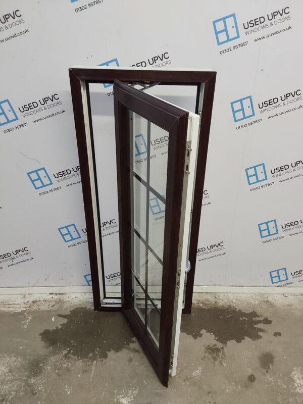 Used Rosewood Upvc Window 520mm x 1225mm W0003 - Image 2