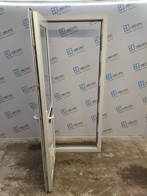 Used White Upvc Front Door 900mm x 2110mm (reduce to 885mm) 0382 - Image 3