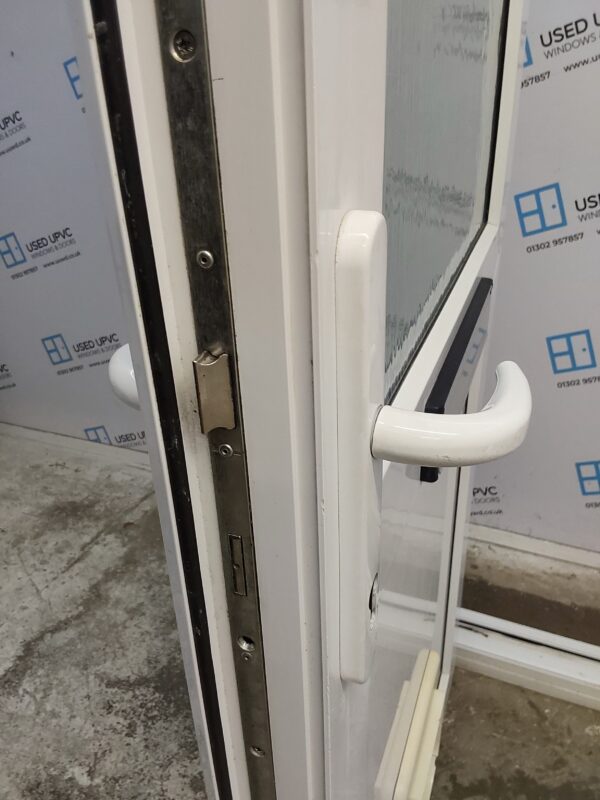 Used White Upvc Front Door 900mm x 2110mm (reduce to 885mm) 0382 - Image 8