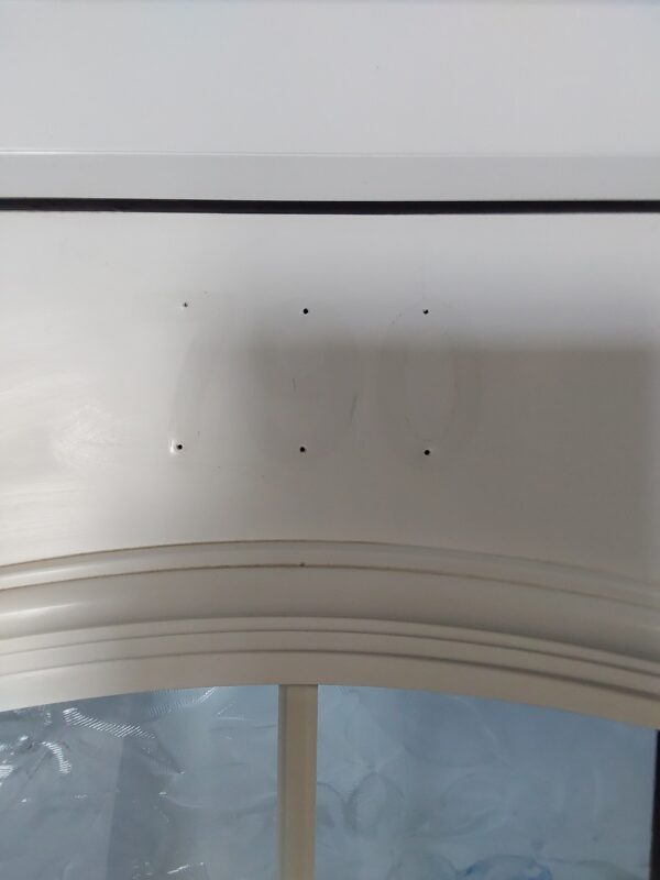 Used White Upvc Front Door And Toplight 910mm x 2655mm 0589 - Image 5