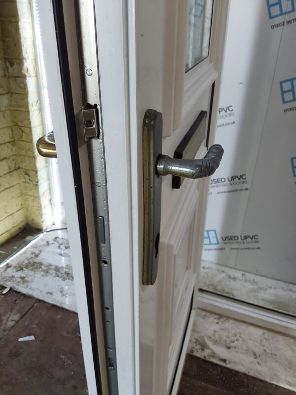 Used White Upvc Front Door And Toplight 910mm x 2655mm 0589 - Image 7